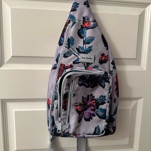 Vera Bradley Gray blue and Floral Backpack